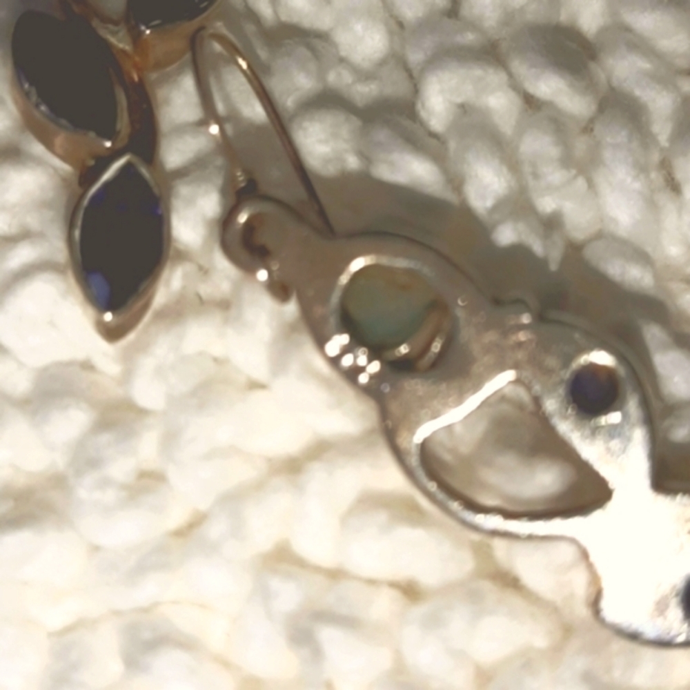 Authentic Gem 925 Silver Earrings. - image 4